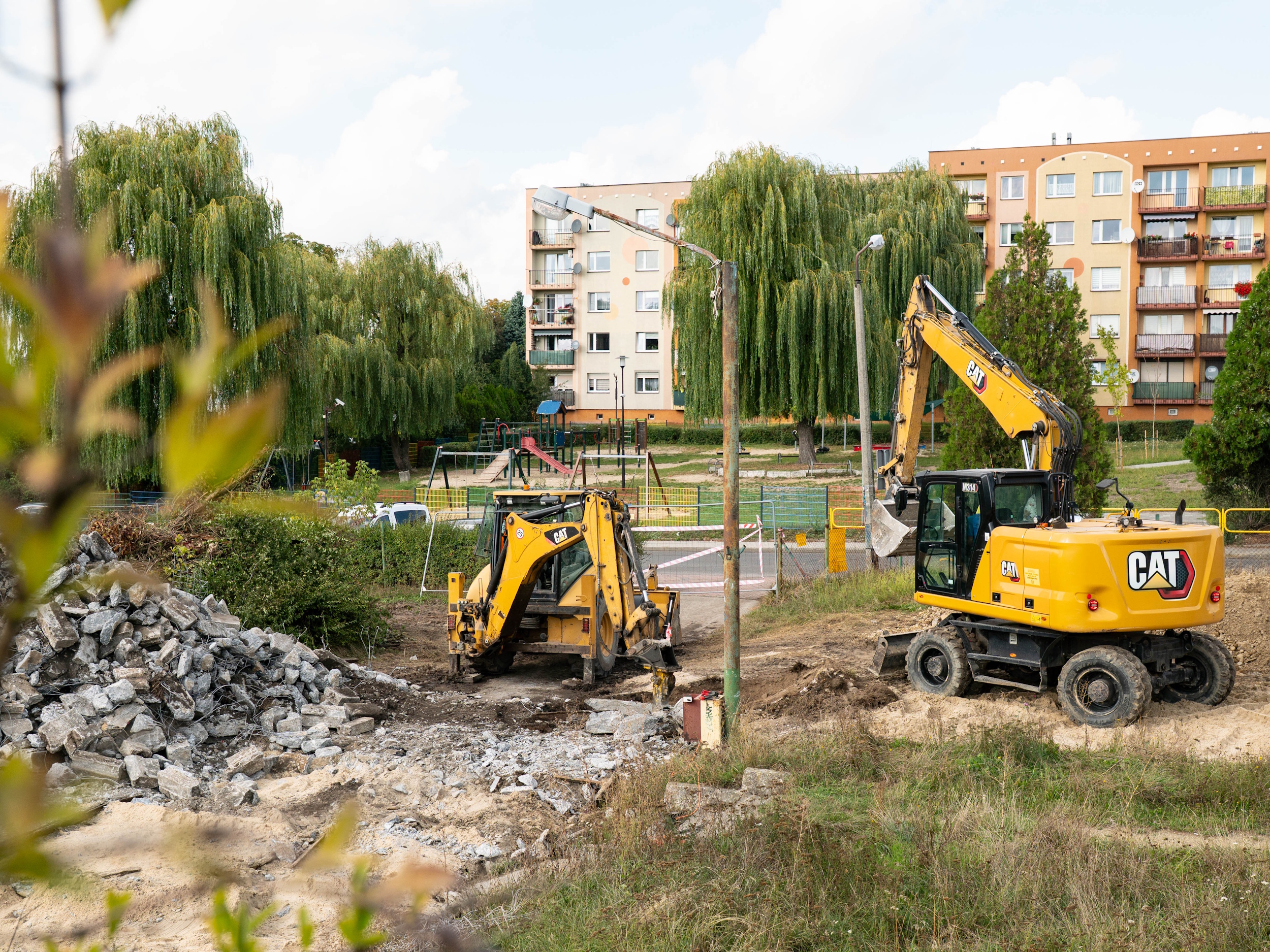 Koperki na terenie budowy